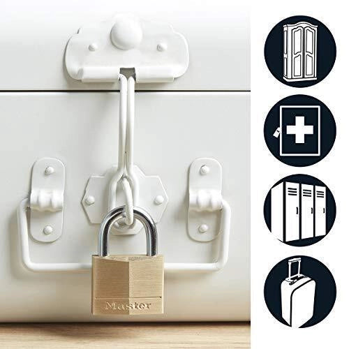 MASTER LOCK 140EURSIX Lucchetto in Ottone Massiccio 40 mm 4 Pin Chiave Stessa Chiusura 6 Pezzi colore Oro