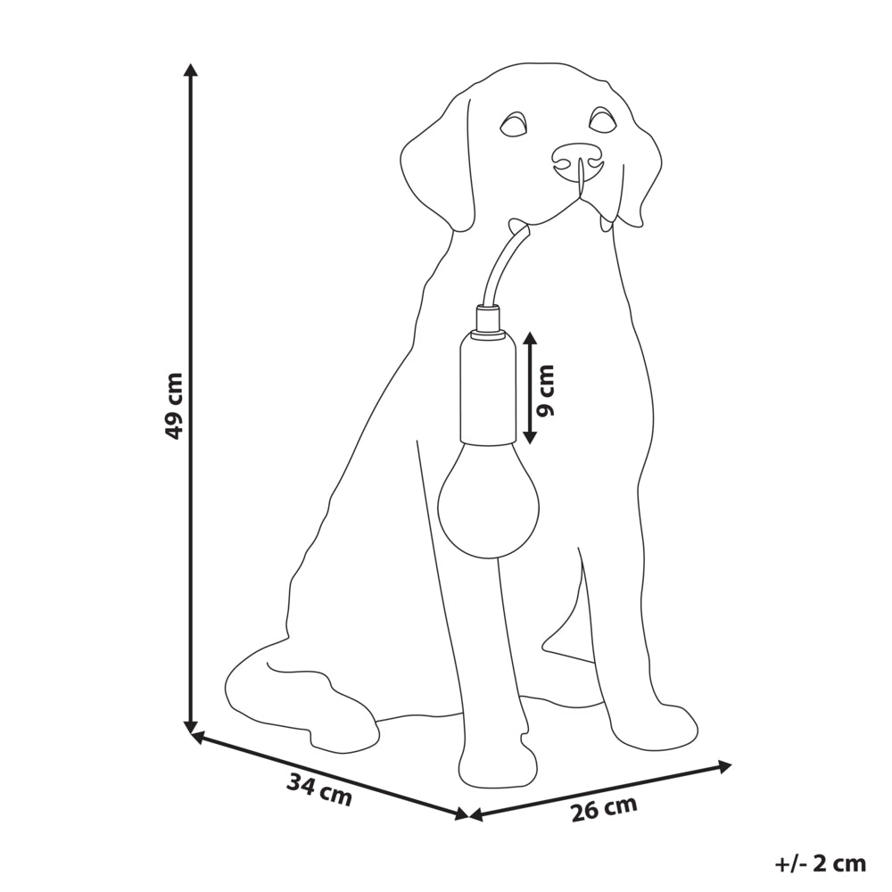 Lampada da tavolo in poliresina dorata a tema animale Luce da comodino Lampada da lettura a forma di cane