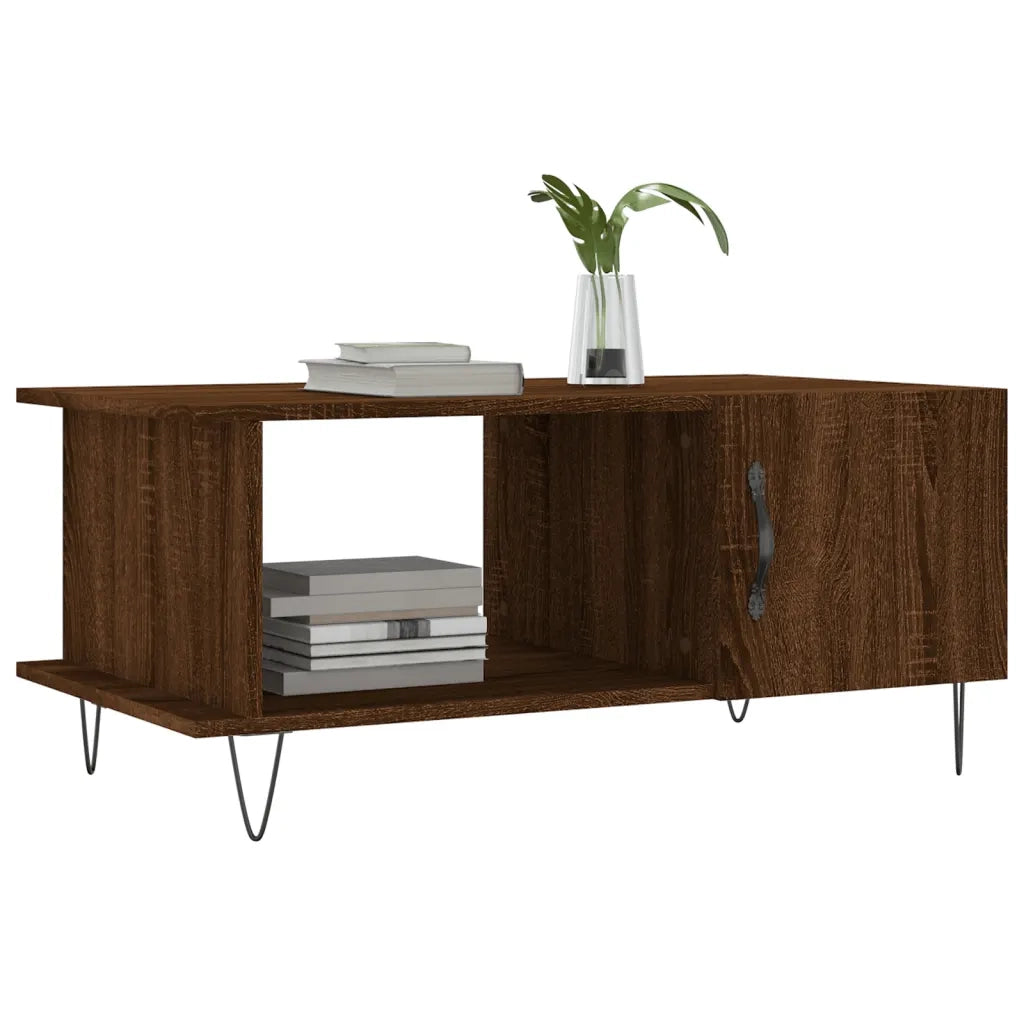 Tavolino da Salotto Rovere Marrone 90x50x40cm Legno Multistratocod mxl 104838