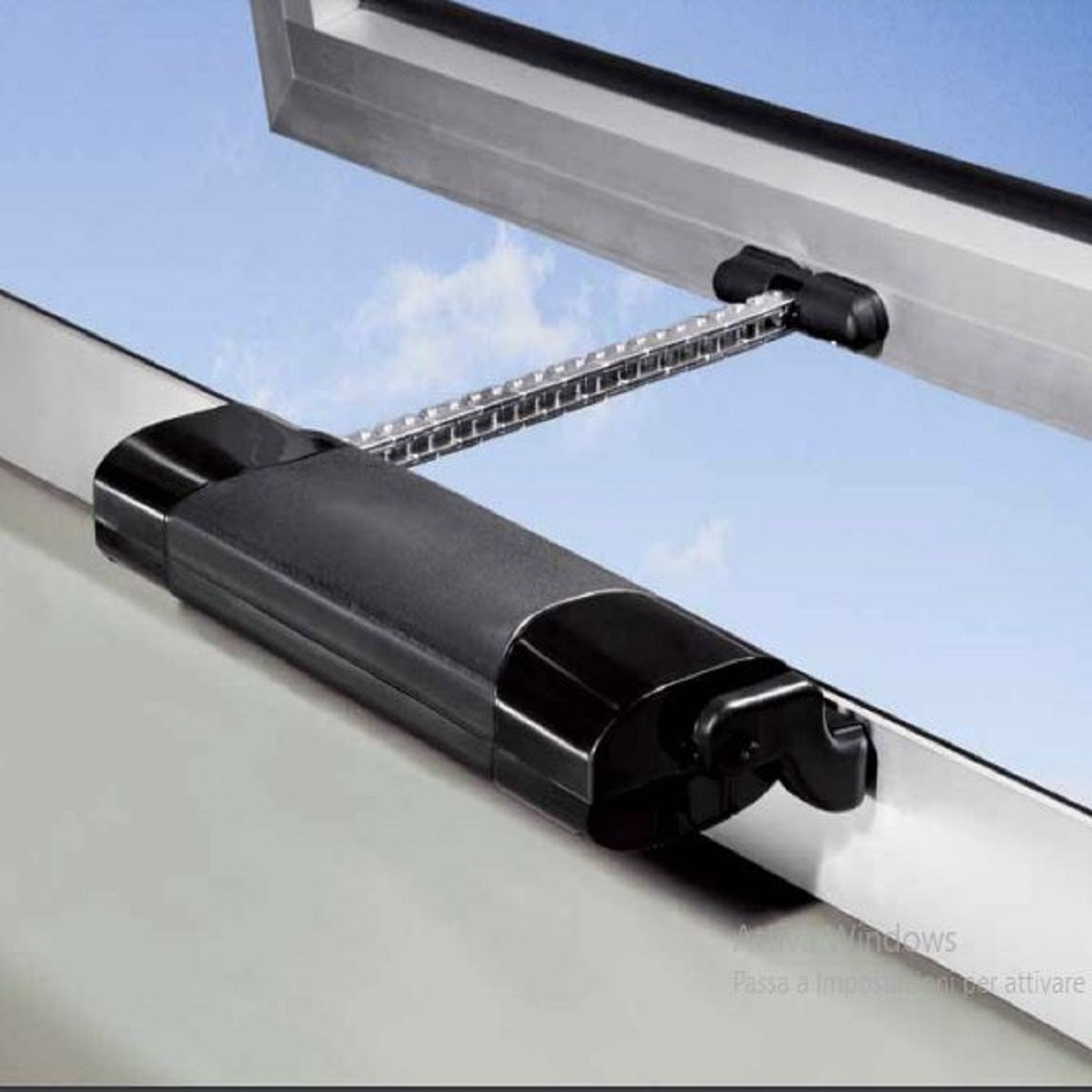 Attuatore a catena smart per vasistas 230v colore bianco ral 9010. F.lli Comunello msmart20h0w00