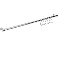 BARRA CROMATA CM 60 + 6 GANCI CROMATI A "S" LONARDO