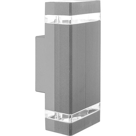 APPLIQUE TINTORETTO 2X GU10 11X10XH25CM IP54 SILVE