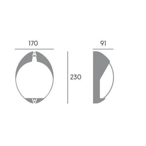 APPLIQUE LED COCO UP 7W 4000K RUGGINE CORTEN