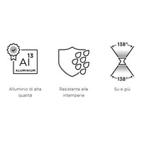 APPLIQUE LED GEMINI BEAMS 10W 4000K 1000LM 11X11XH