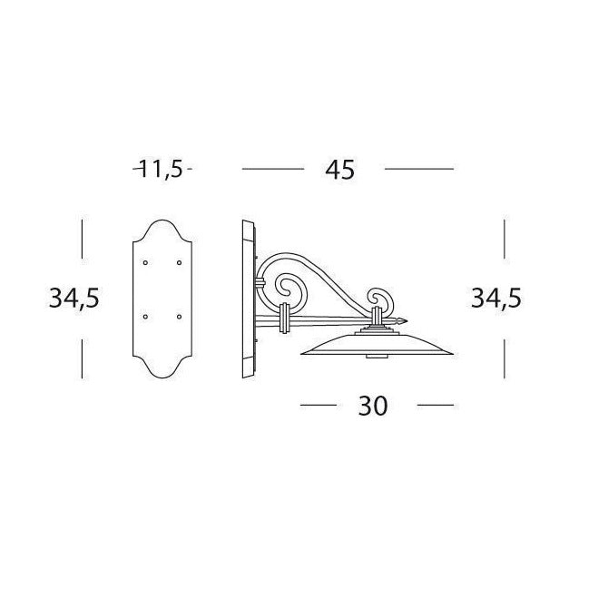 APPLIQUE PIATTO ANTICO GRIGIO