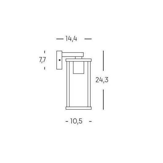 AUREA APPLIQUE IN BASSO E27 BIANCO