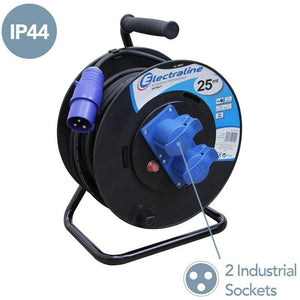 AVVOLGICAVO INDUSTRIALE 25M 3GX2.5MM 16A 2 PRESE