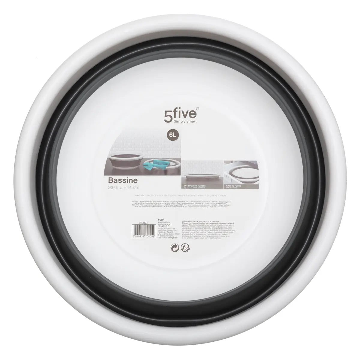 BACINELLA PIEGHEVOLE 6L D.38XH14/5CM IN TERMOPLAST