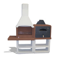 BARBECUE PORTOFINO 194X64XH229CM LEGNA E CARBONE