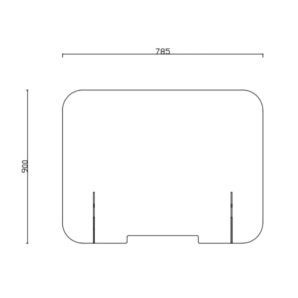 BARRIERA PROTETTIVA ANTICONTAGIO 78,5XH90CM