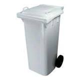 BIDONE CARRELLATO 120L BIANCO LATTE CON RUOTE