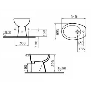 BIDET NORMUS NEO IN CERAMICA BIANCA A TERRA