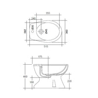 BIDET IDRO IN CERAMICA BIANCA A TERRA