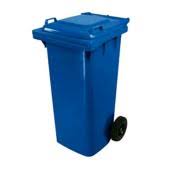 BIDONE CARRELLATO 120L BLU CON RUOTE