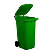 BIDONE CARRELLATO 240L VERDE SCURO CON RUOTE