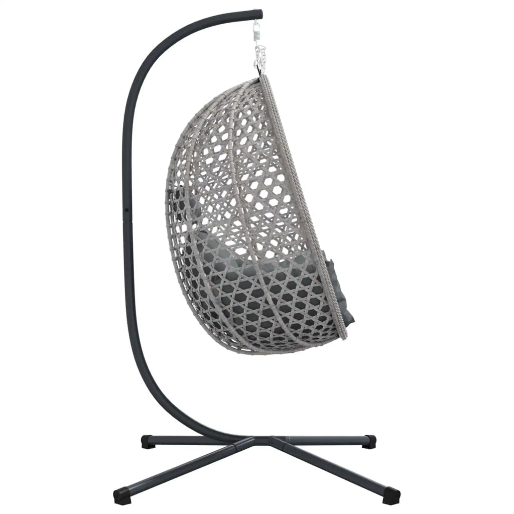 Sedia uovo sospesa antracite e grigio 104 x 100 x 191 cm 42003850