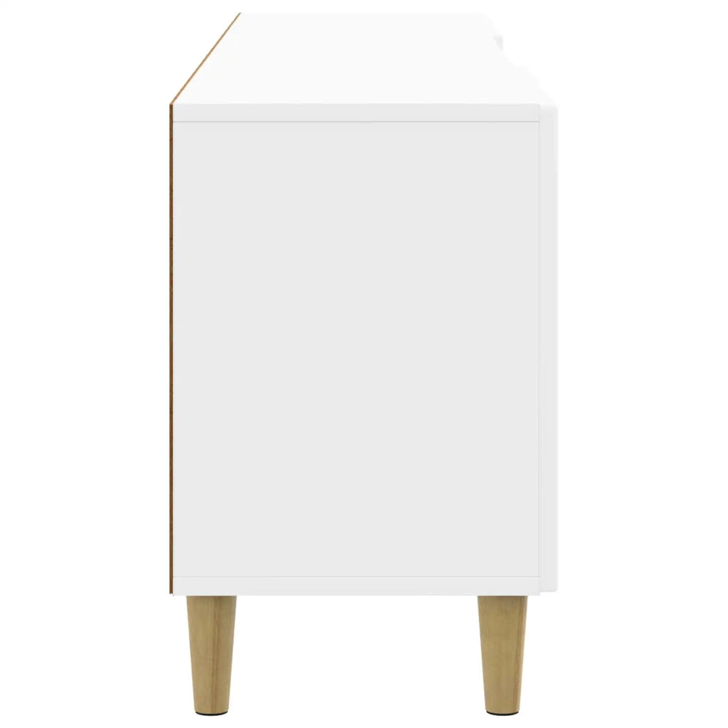 Mobile TV Bianco Lucido 150 x 31 x 50 cm Legno ingegnerizzato 894689