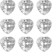 100 pezzi di perle a forma di cuore con due fori - perle a forma di cuore per lavori di ricamo e accessori per abbigliamento