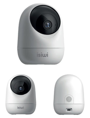 Isiwi Orb Telecamera Wireless 1080P 2Mpx Dome motorizzata IR LED Audio Bidirezionale Sd Card