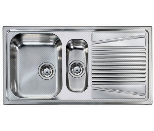 ELLECI Lavello Inox River 475 100X50 2 Vasche con gocciolatoio Sx Antigraffio Sacco
