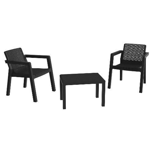 RIVIERA 592 Set da esterno 2 posti Antracite scuro