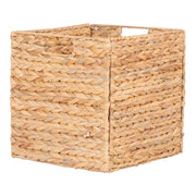 Cesto Passo pieghevole in giacinto d'acqua naturale 30x30x30 cm