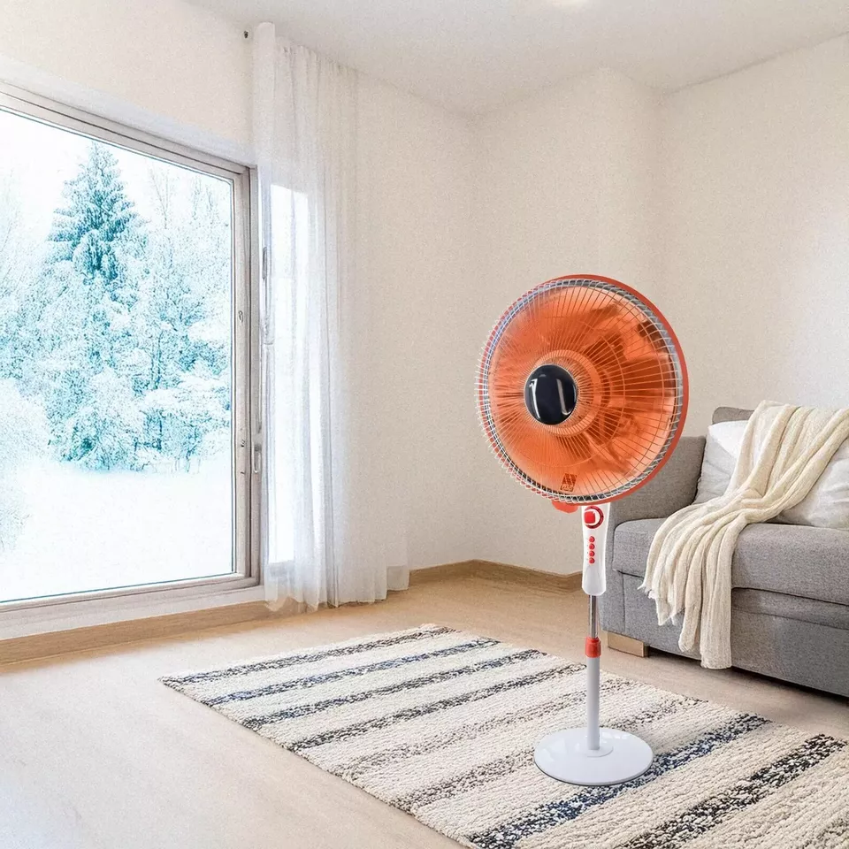 Stufa al carbonio a piantana 1100W incandescenza Timer risparmio energetico 220V