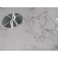 TAVOLO BASSO 100X55XH45CM VETRO MARMO BIANCO