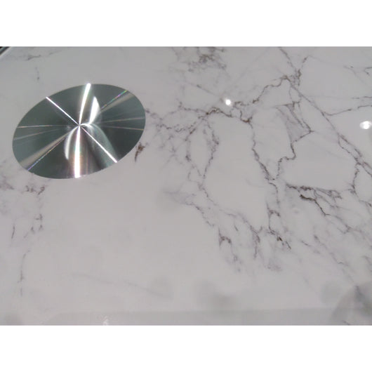 TAVOLO BASSO 100X55XH45CM VETRO MARMO BIANCO