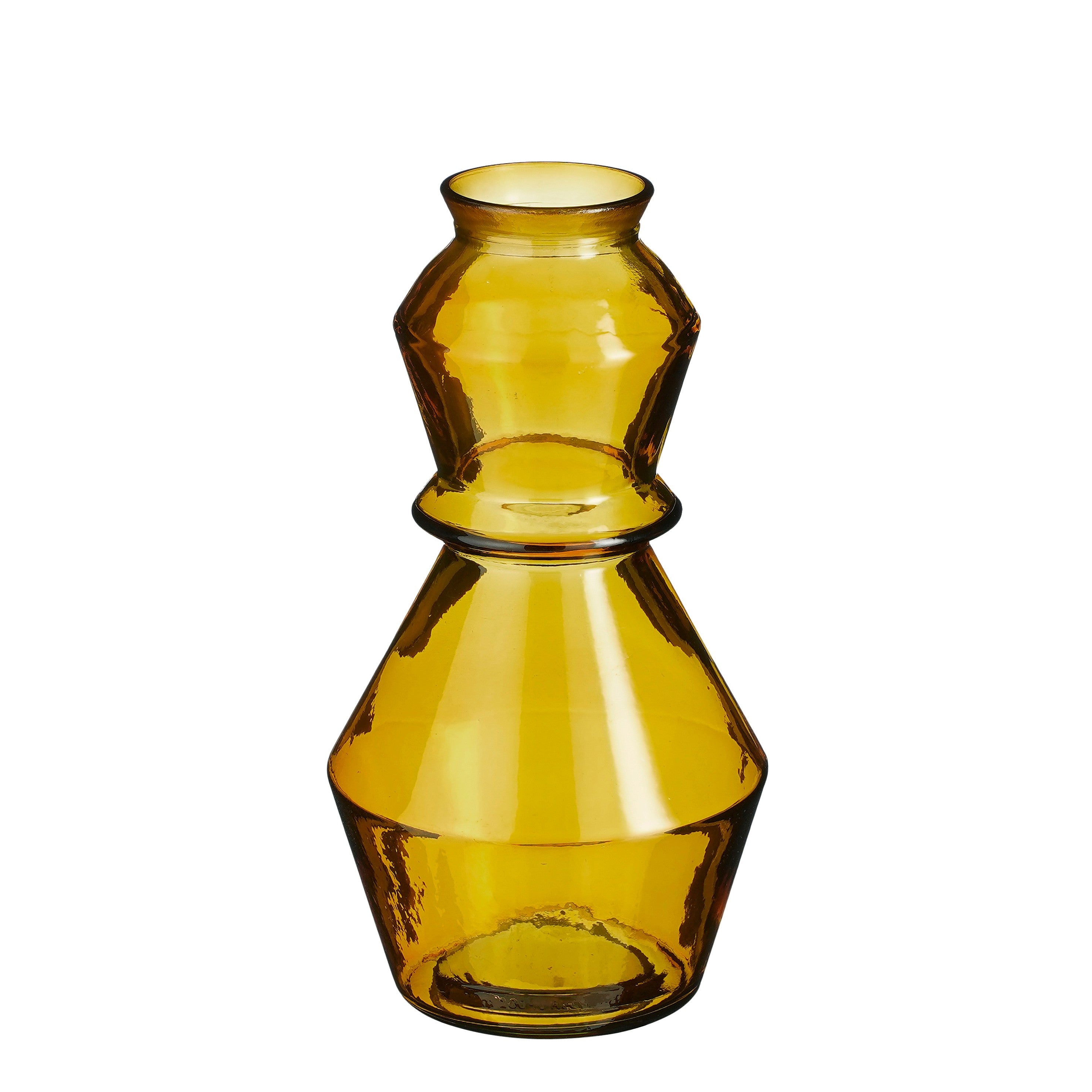 VASO ASHTON D.16XH30CM OCRA TRASPARENTE