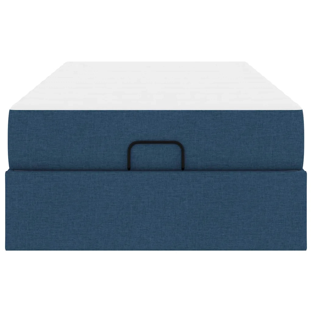 vidaXL Struttura del letto con materasso Blu 100 x 200 cm Tessuto