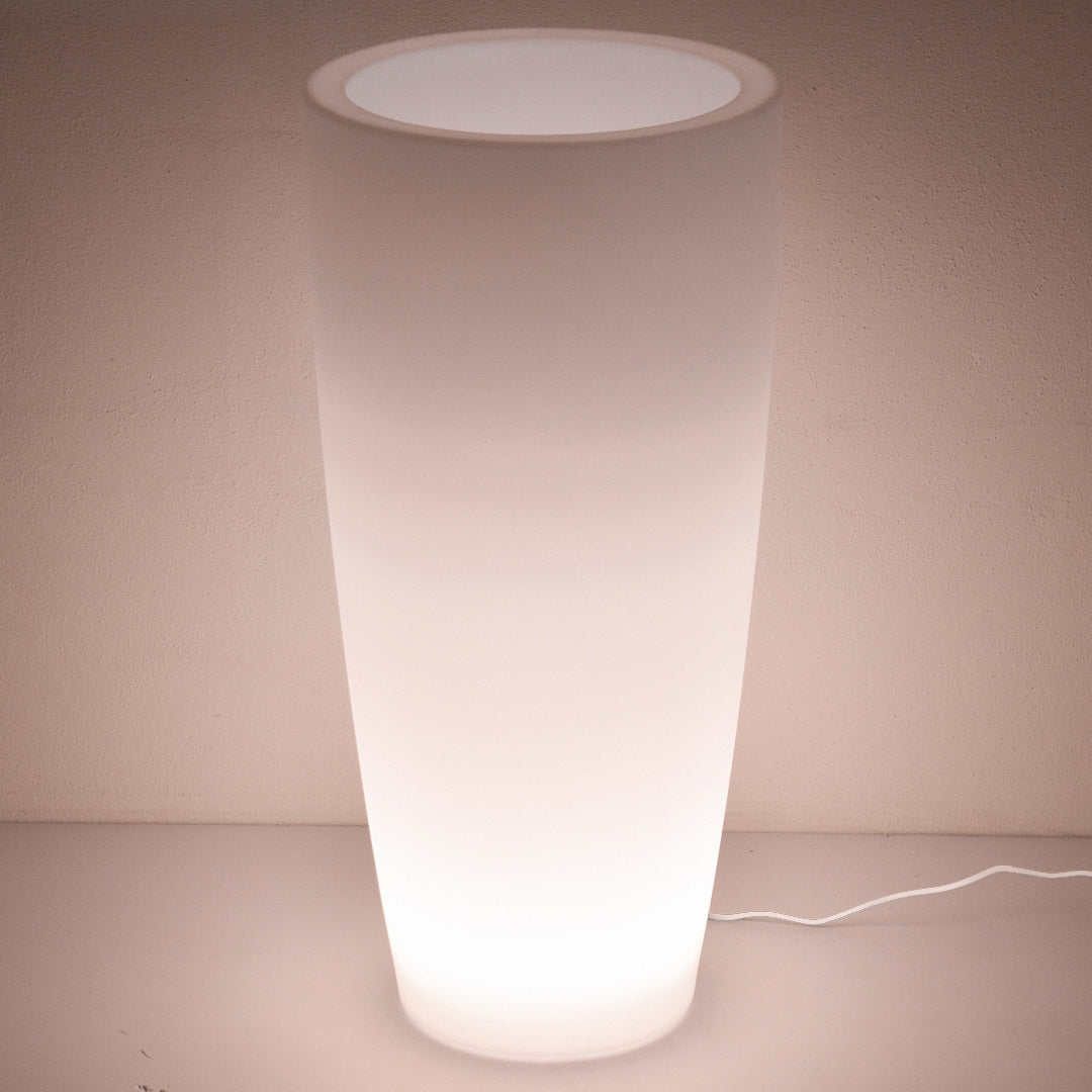 Vaso Luminoso da Giardino a LED Ø43 cm in Resina 5W Cypress Bianco Neutro