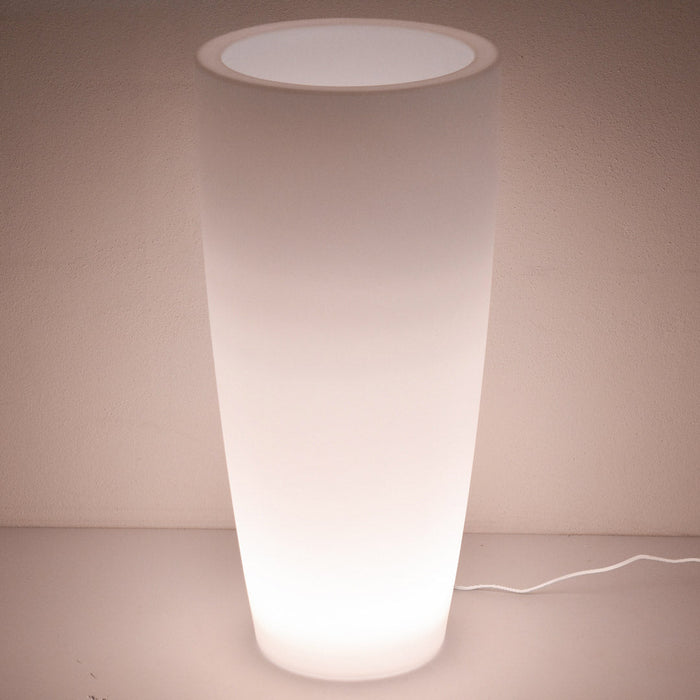 Vaso Luminoso da Giardino a LED Ø43 cm in Resina 5W Cypress Bianco Neutro