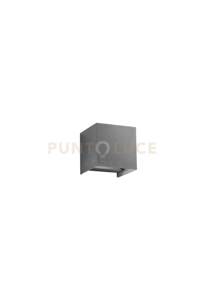 APPLIQUE BIEMISSIONE LED ALFA GRIGIO 20W 1800LM CCT 3000K / 4000K IP54 12X12X12CM
