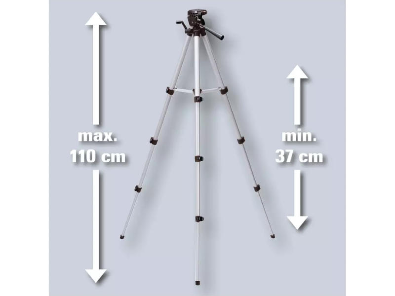 Treppiedi telescopico Einhell altezza 37-110cm attacco 1/4 custodia inclusa
