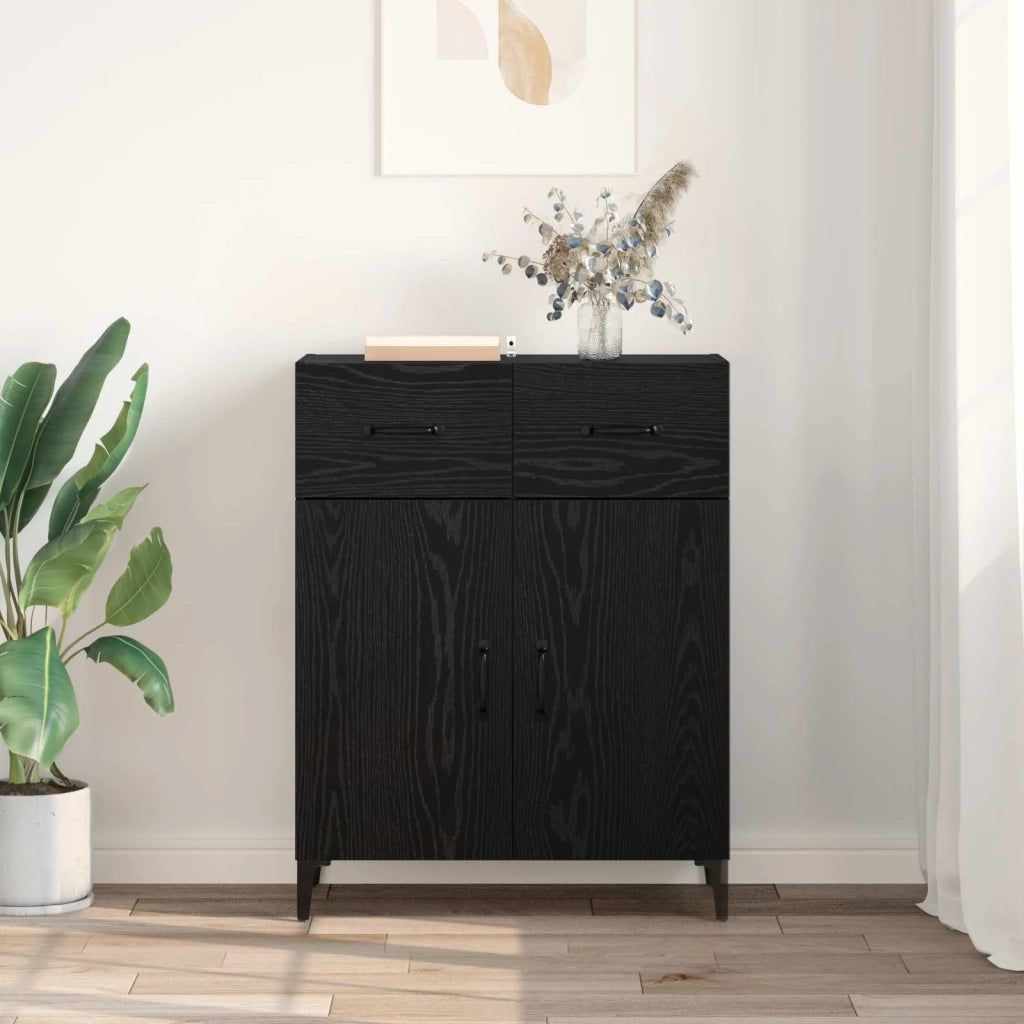 Credenza Rovere Nero 69,5 x 34 x 90 cm Legno multistrato 880681