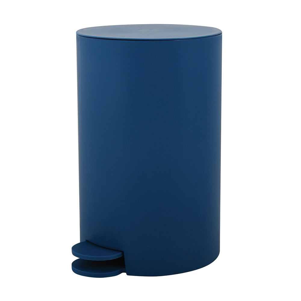 Pattumiera bagno 3 Lt blu scuro con apertura a pedale Orbix