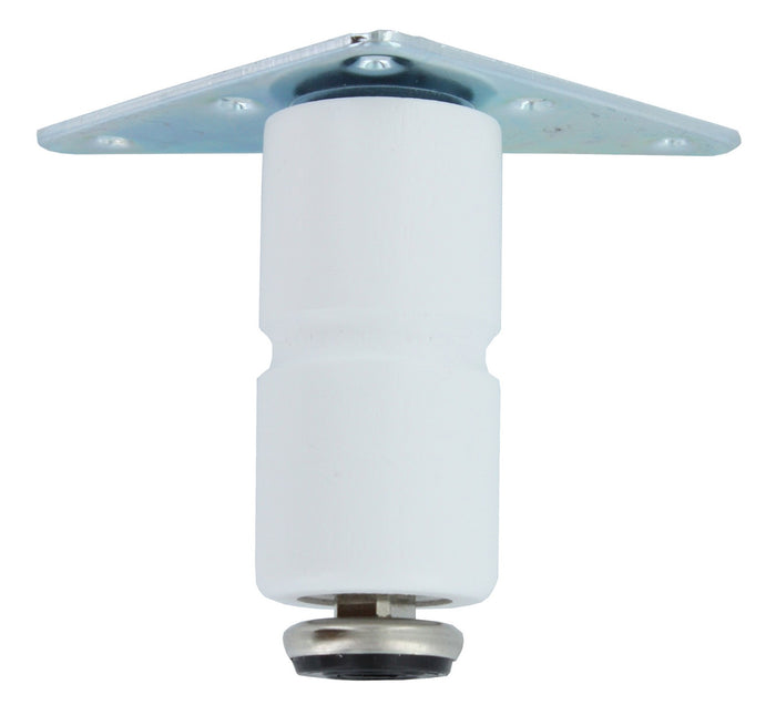 piedino legno piastra mobile 100 mm bianco cod:ferx.19863