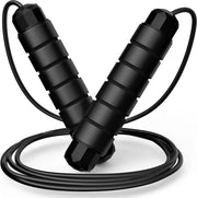 Tiro elastico per Crossfit con bielle in ghisa nera 28 m di lunghezza - per adulti e bambini con manubrio antiscivente in gomma antislittio