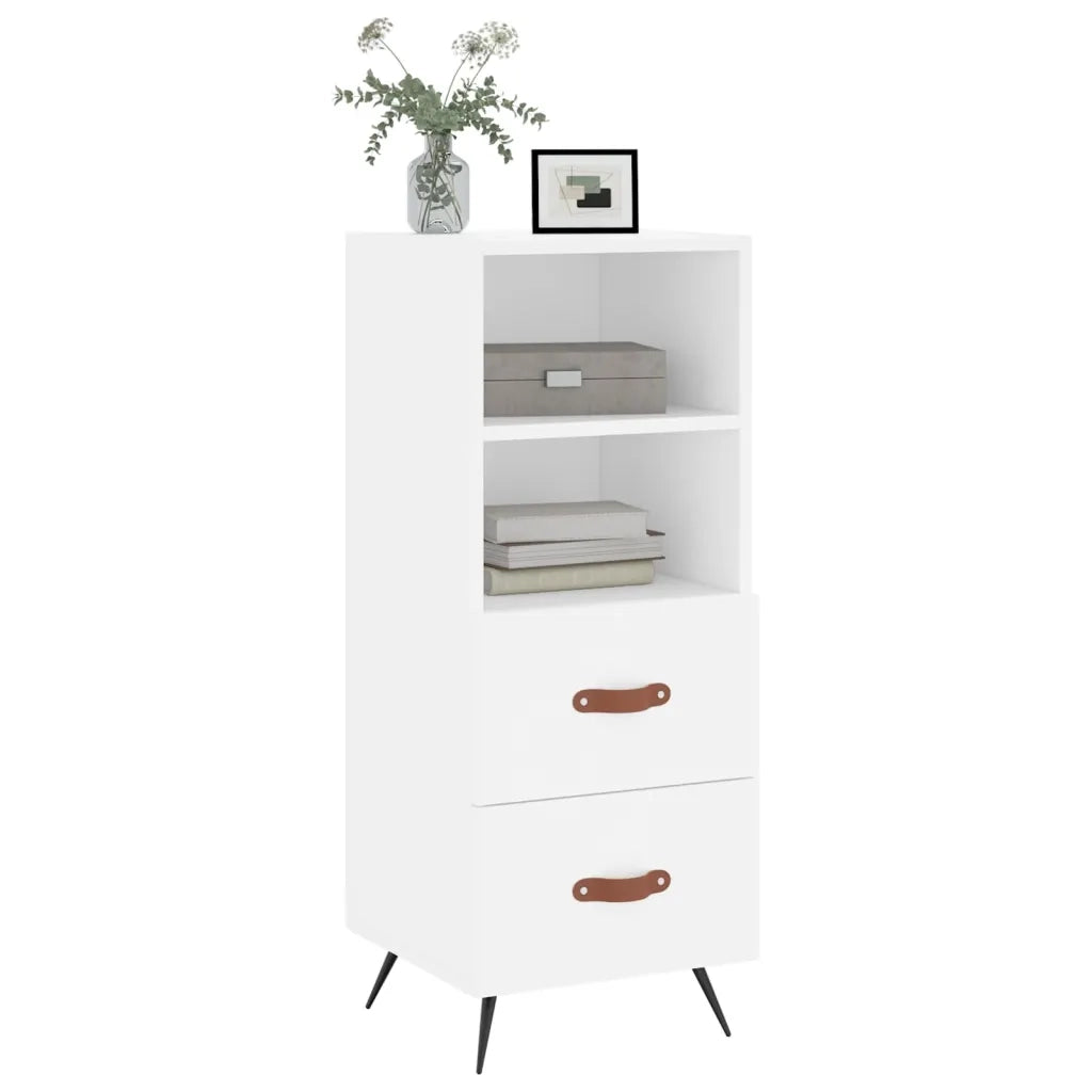 Credenza Bianca 34,5x34x90 cm in Legno Multistrato 828636