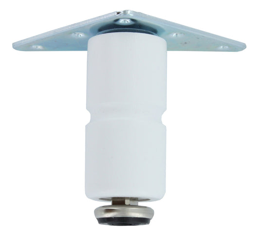 piedino legno piastra mobile 200 mm bianco cod:ferx.19865