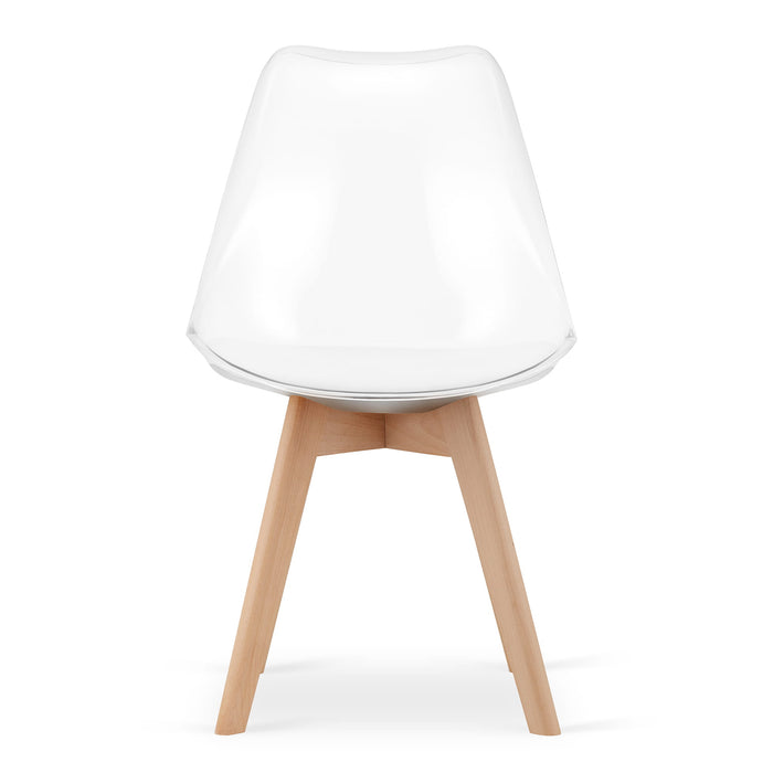 Sedia VALORA RIXK - Trasparente con gambe naturali x 2