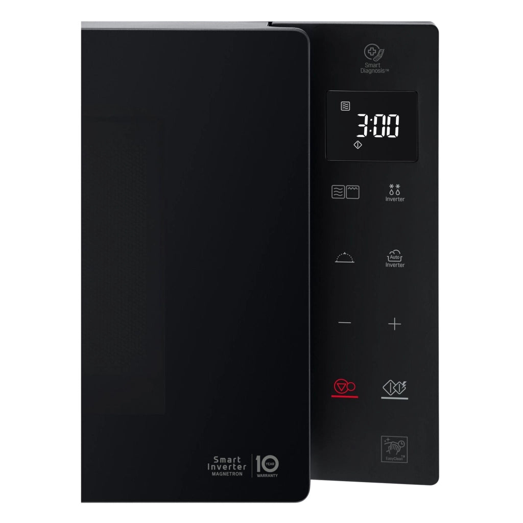LG MH6535GDS Neochef Forno a Microonde con Grill Tecnologia Smart Inverter Capacita' 25 Litri Potenza 1000 W Funzione Crisp Cottura a Vapore Display LED Nero