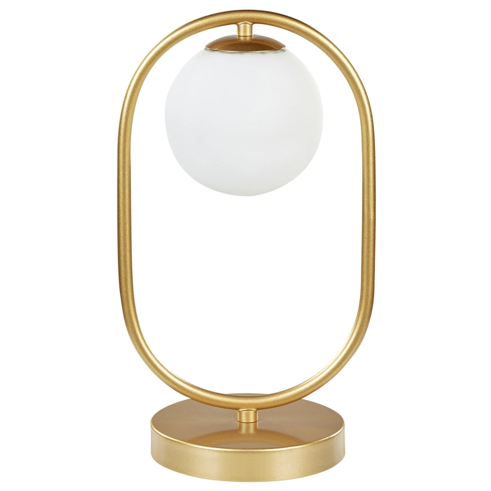 Lampada da tavolo con paralume in vetro dorato e struttura in tondino di ferro a luce singola Design moderno Accessori per la casa Soggiorno