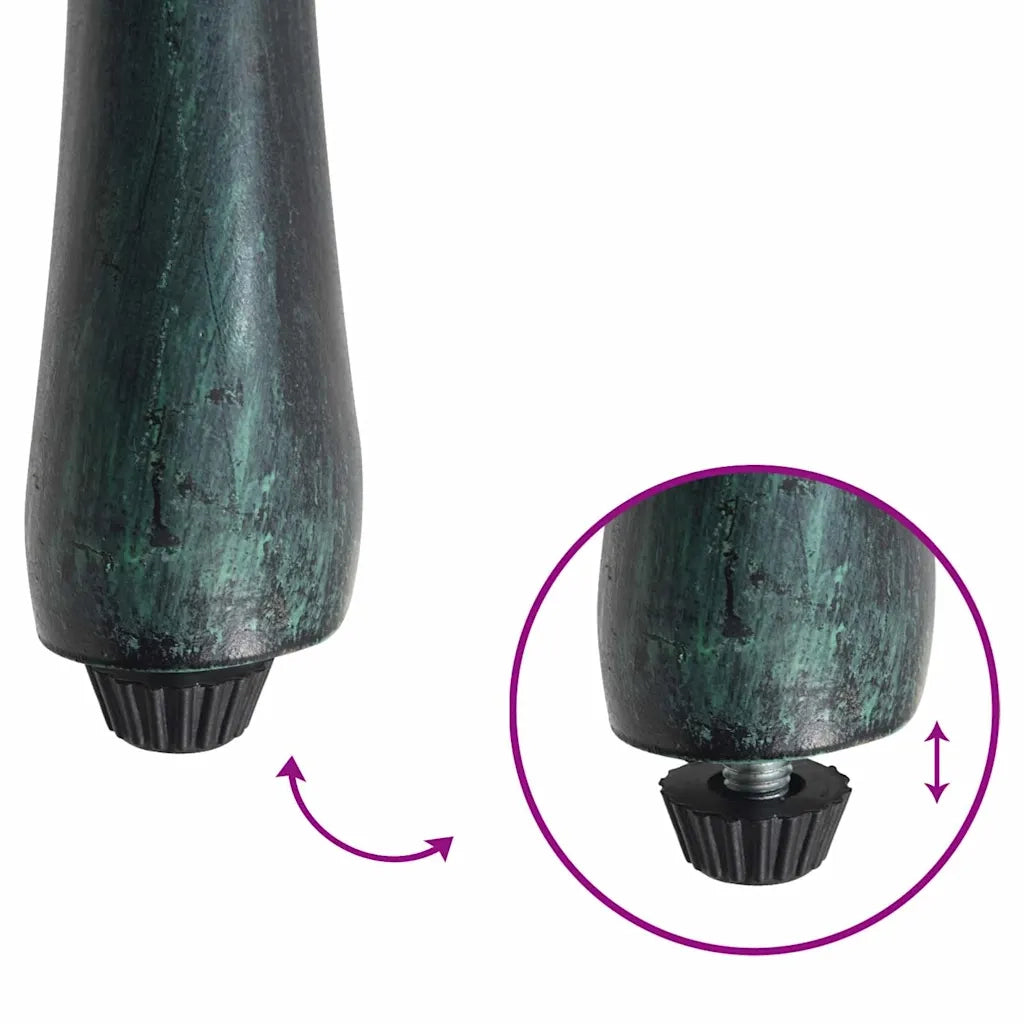 Sedia da Giardino 2 pcs Verde 39 x 40 x 87cm Alluminio 42002397