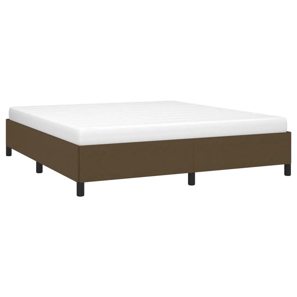 Giroletto senza Materasso Marrone Scuro 180x200 cm Tessuto 347085