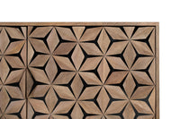 Credenza artigianale in legno di mango con 4 ante 220 cm