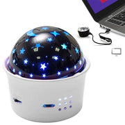 Trade Shop - Mini Proiettore Di Stelle Controllo Vocale Led Multicolor Ricaricabile Portatile -