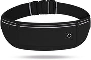 Cinturone Sport per Allenamento e Sport Esterno - Grande Capacità - Impermeabile - Cinturone per Allenamento con Cintura Adattabile in Gomma - Nero - Taille Pack