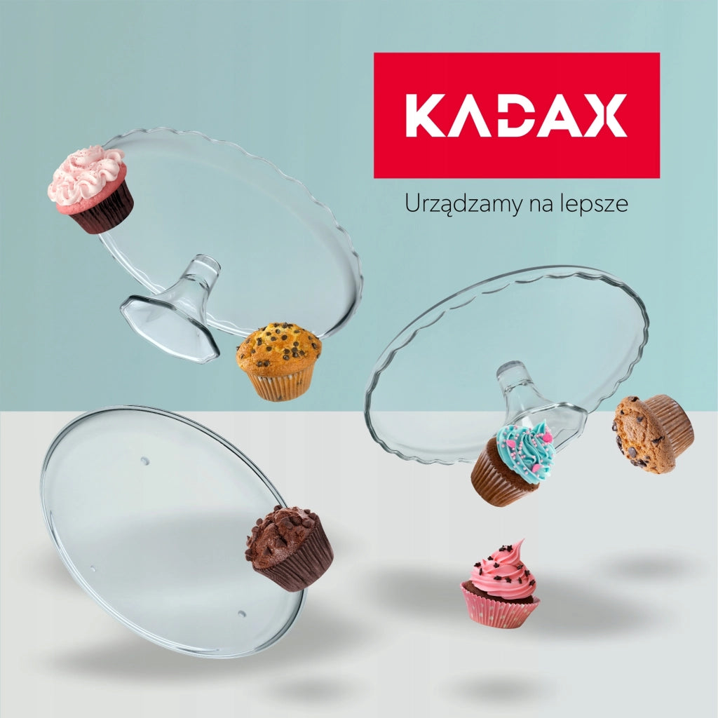 Alzatina per torta KADAX, piatto da frutta in vetro con gambe, 32 cm